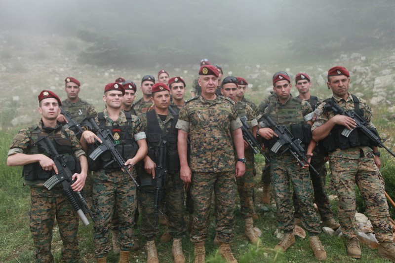 Cedar tree in memory of the Lebanese Commandos Regiment founder